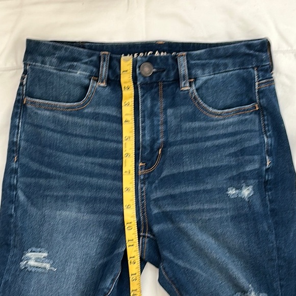 American Eagle Women’s Blue Skinny Jeans Size: 6 Long - Picture 4 of 6